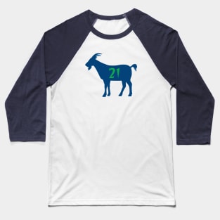 MIN GOAT - 21 - White Baseball T-Shirt